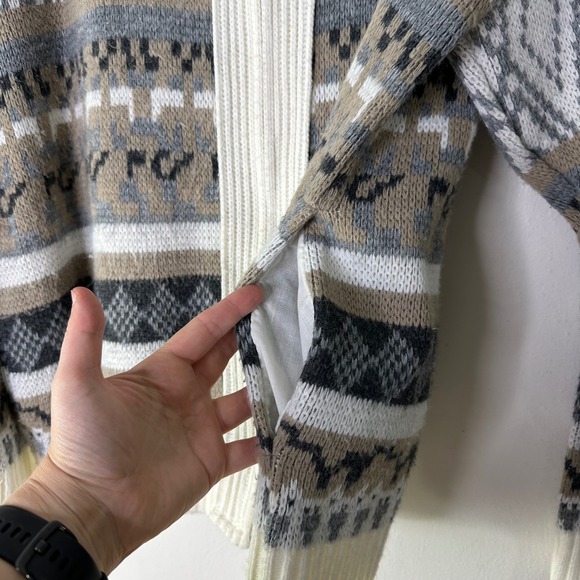 Vintage American Priority Sweater Cardigan Men Large Tribal Western Zip Up Rodeo - Picture 7 of 8